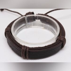 Men's‎ bracelet leather brown new e72